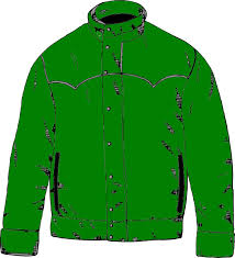 a green jacket